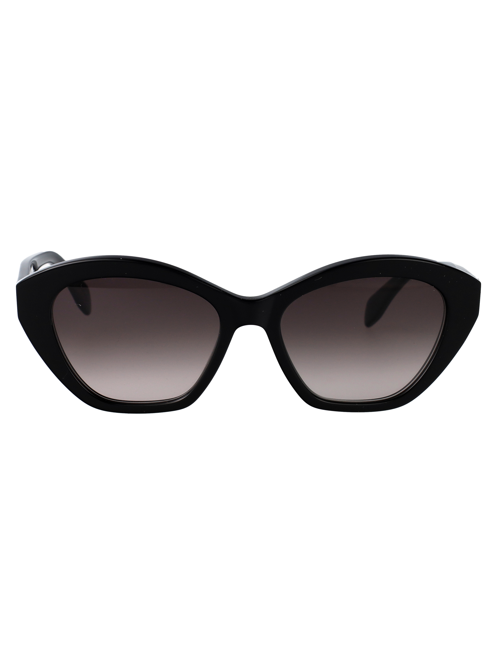 Alexander Mcqueen Women's 001 Black Black Grey Am0355s 001 Black Grey Acetate Sunglasses