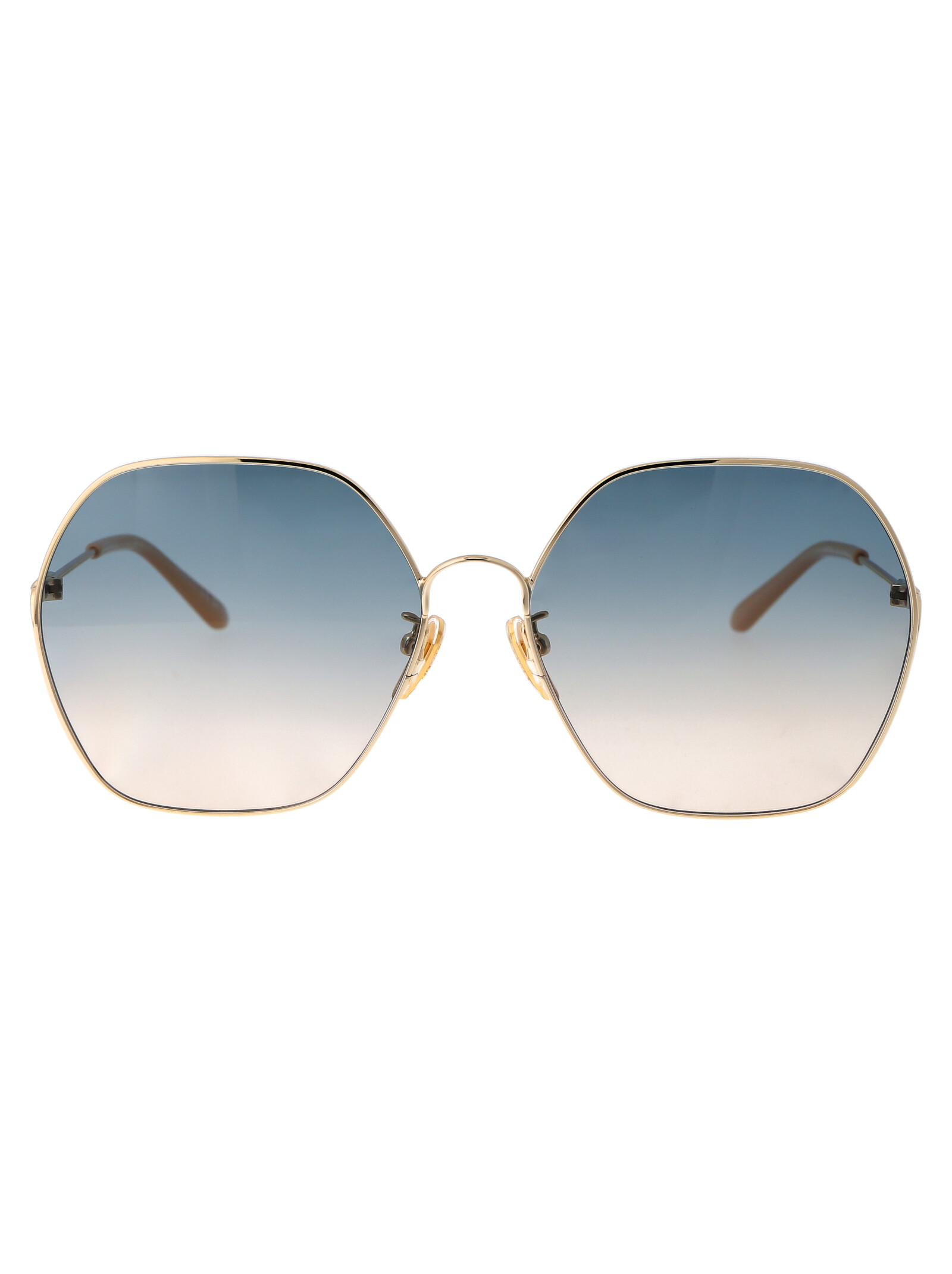 Chloé Women's 002 Gold Gold Green Ch0169sa 002 Gold Green Acetate Sunglasses