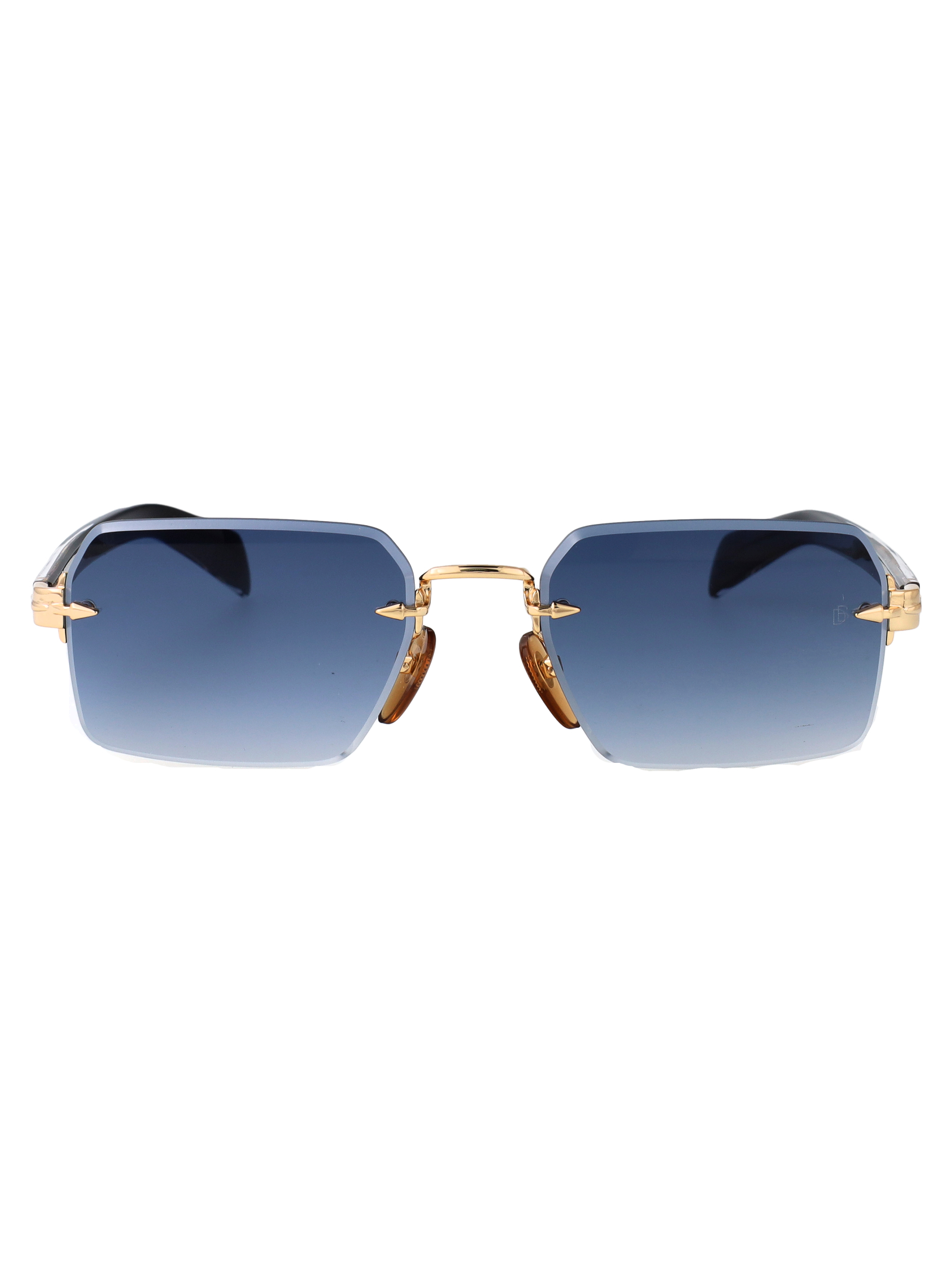 David Beckham Men's Gold Green Db 7109-S Metal Sunglasses