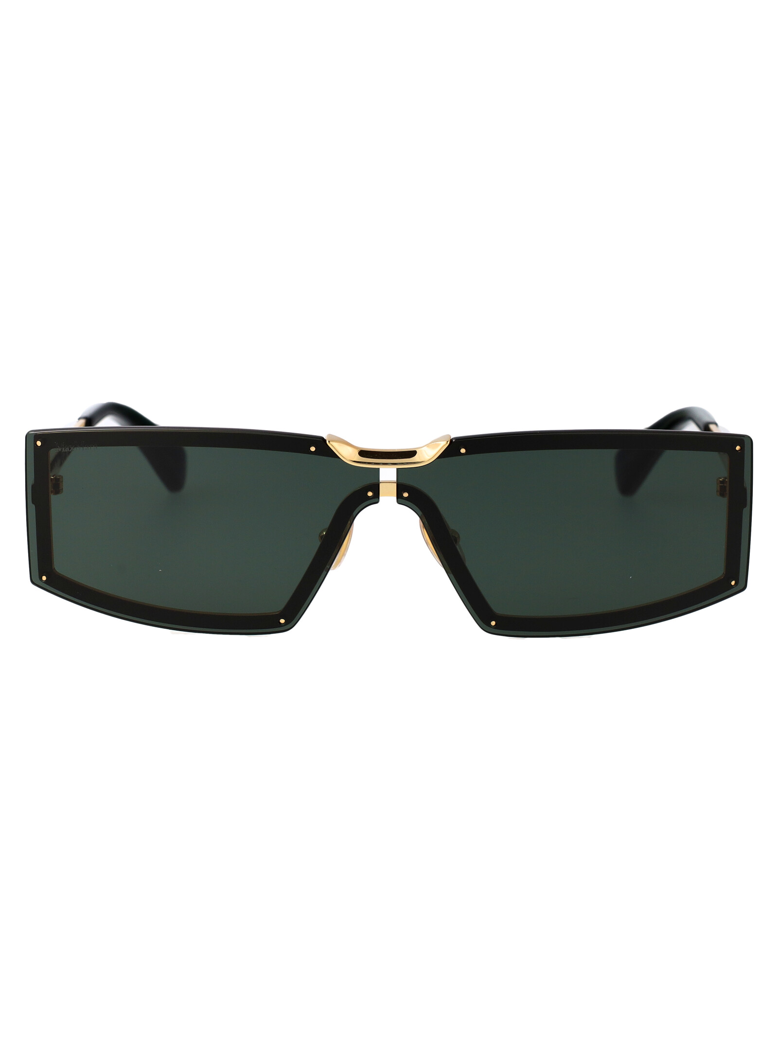 Max Mara Women's Oro Carico Lucido / Verde Mm0118 Metal Sunglasses