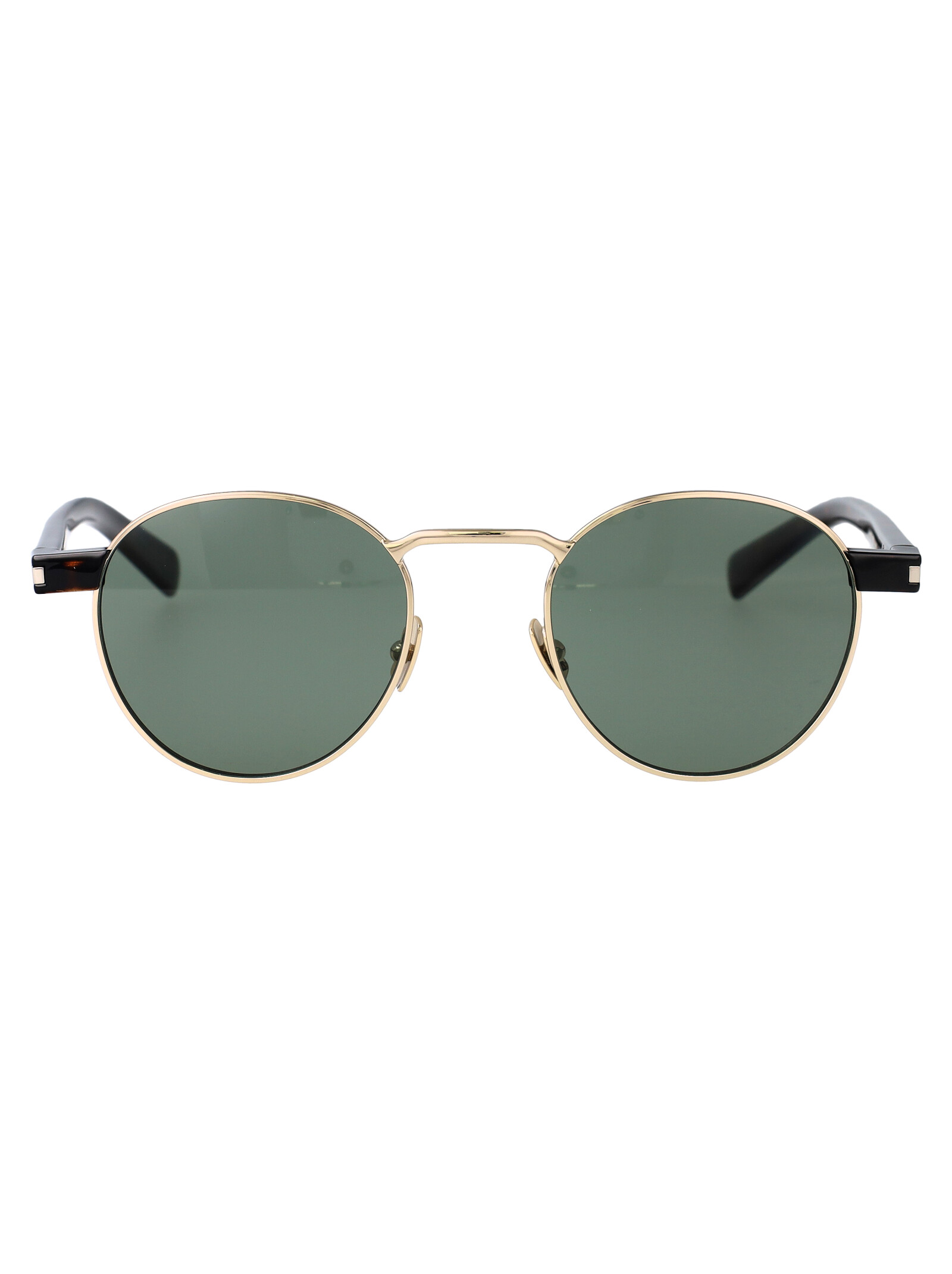 Saint Laurent Men's Gold-Havana-Green Sl 707 Injected Sunglasses