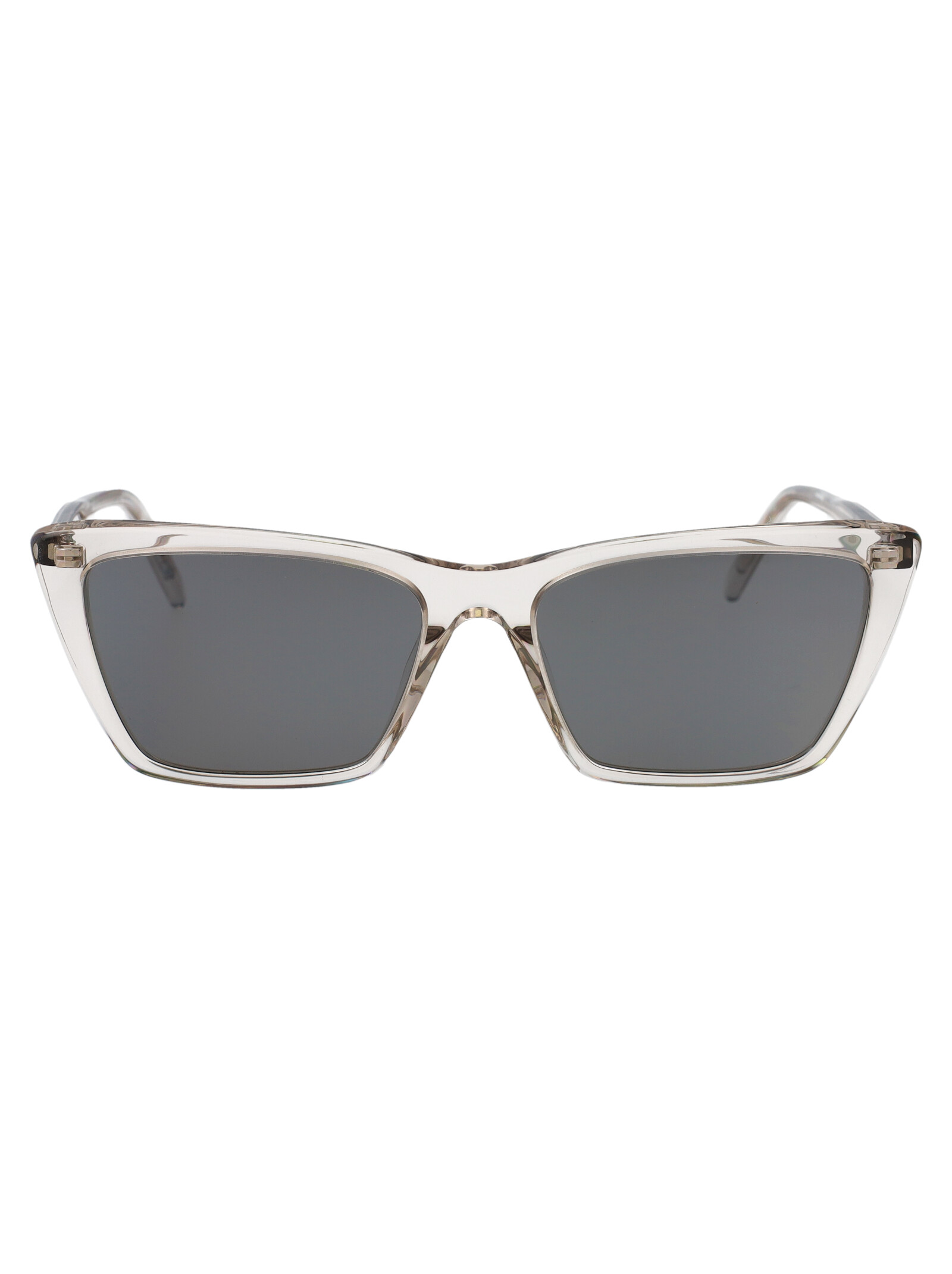 Saint Laurent Women's Beige-Beige-Silver Sl 737 Mica Thin Acetate Sunglasses