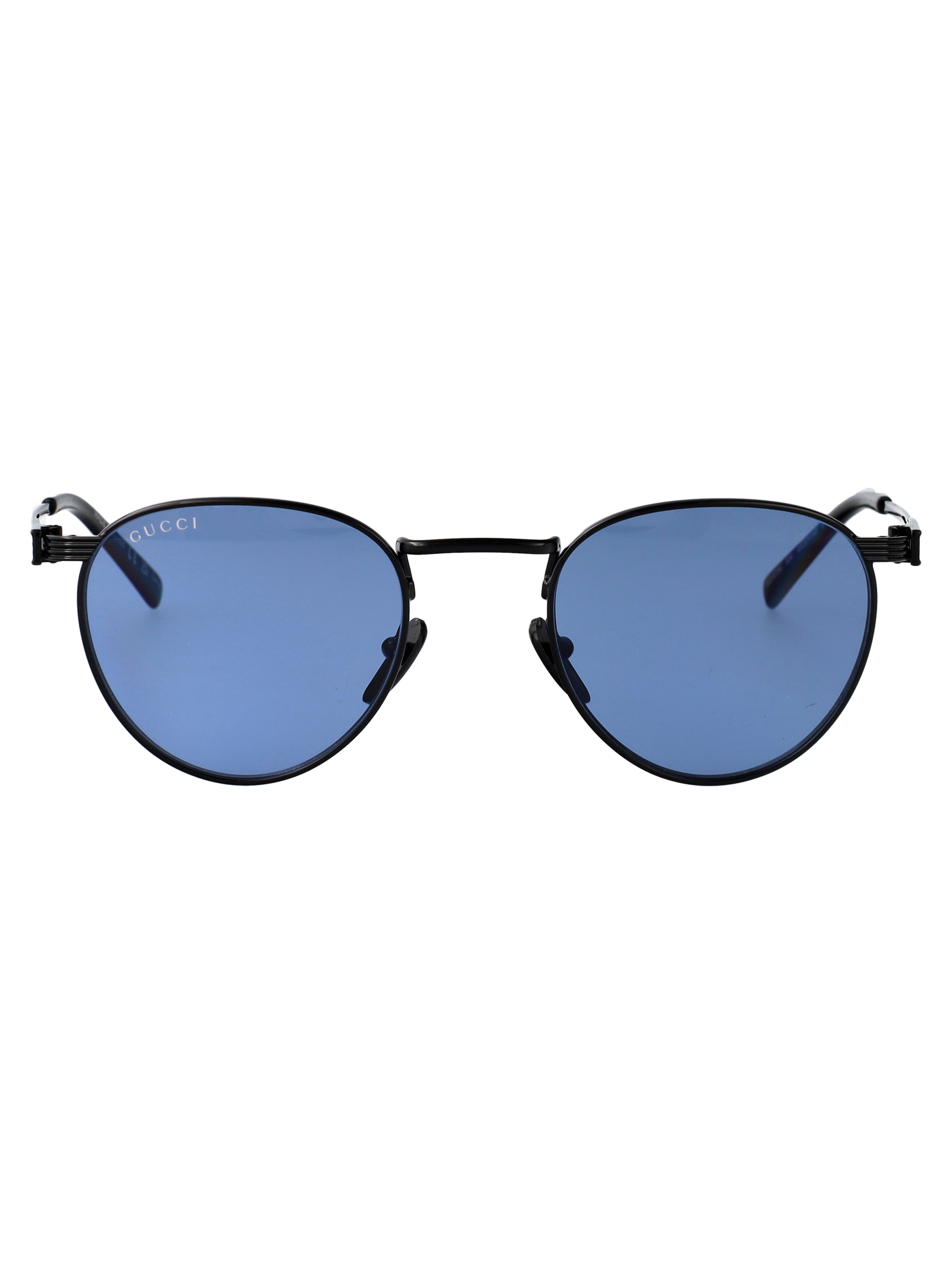 Gucci Gg1875s 004 Black-black-blue Metal Sunglasses - Men