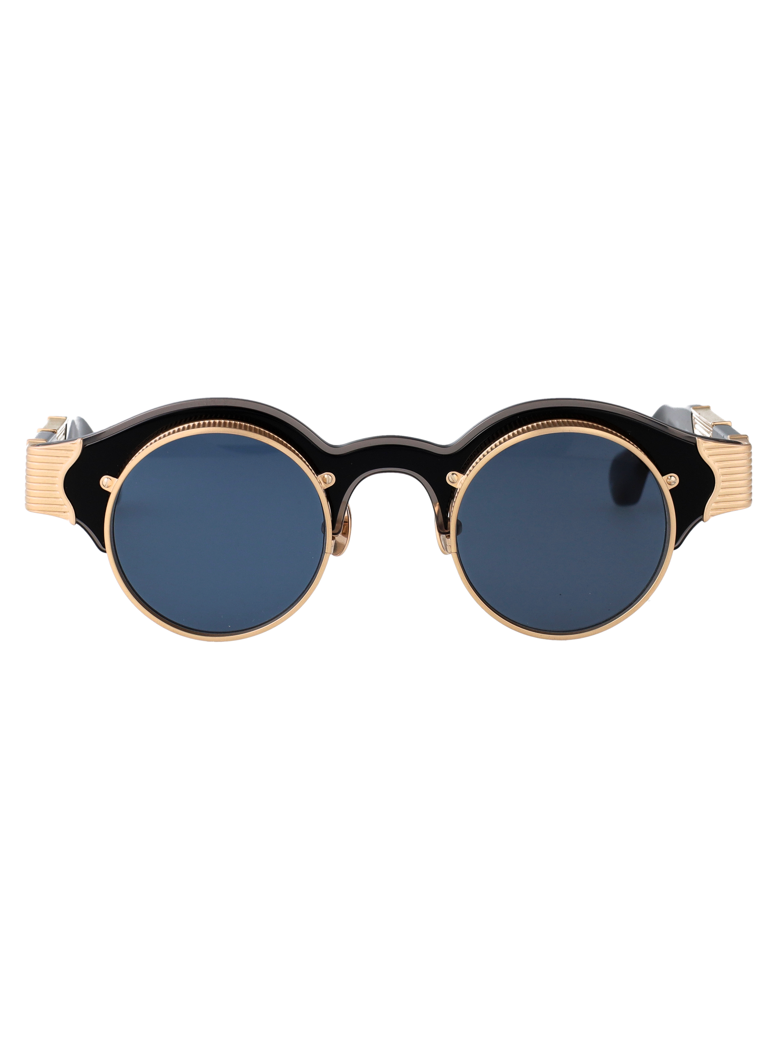 Matsuda Unisex Matte Gold Blue Grey 10605H Acetate Sunglasses