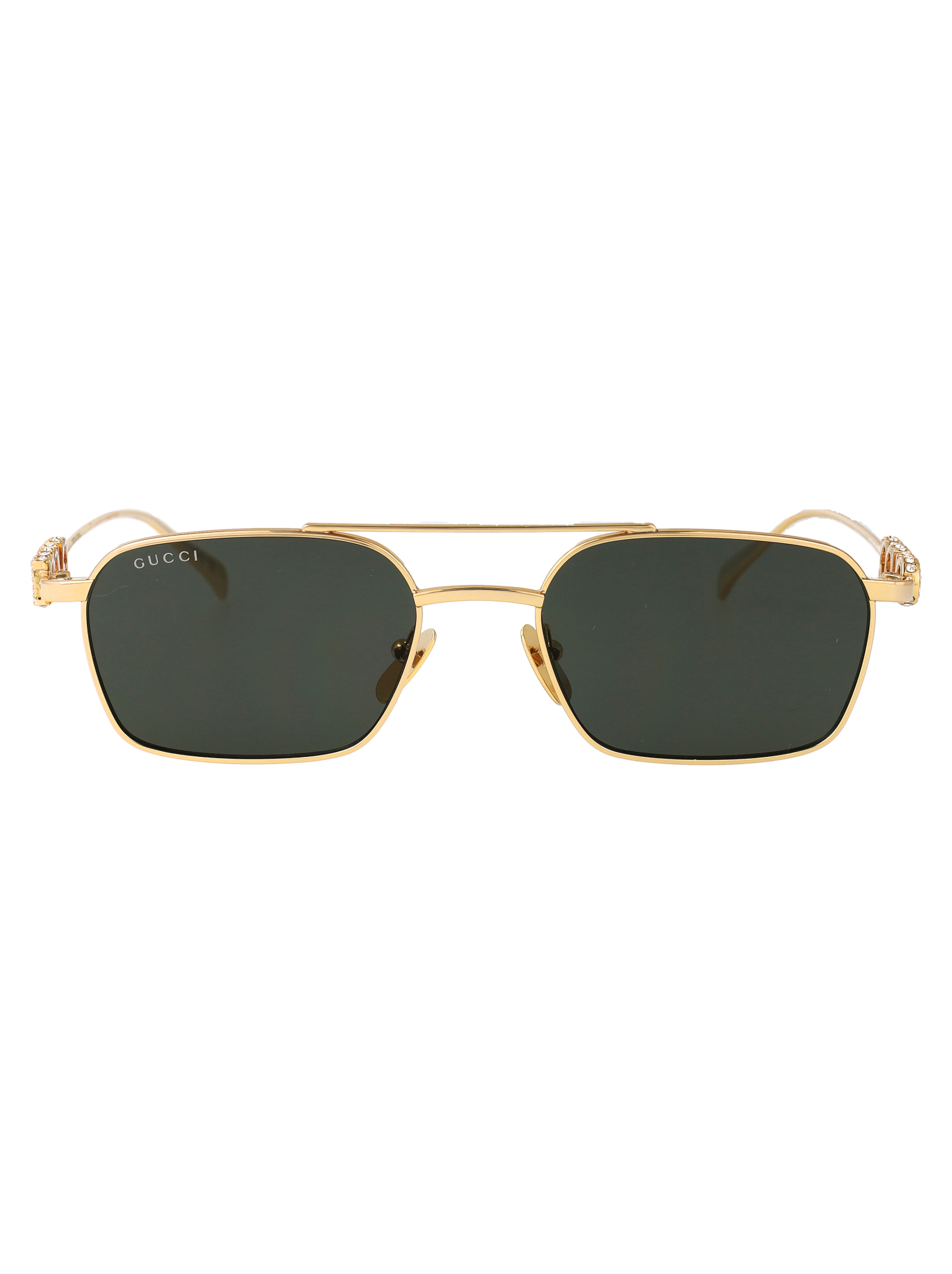 Gucci Gg1804s 001 Gold-gold-grey Metal Sunglasses - Women