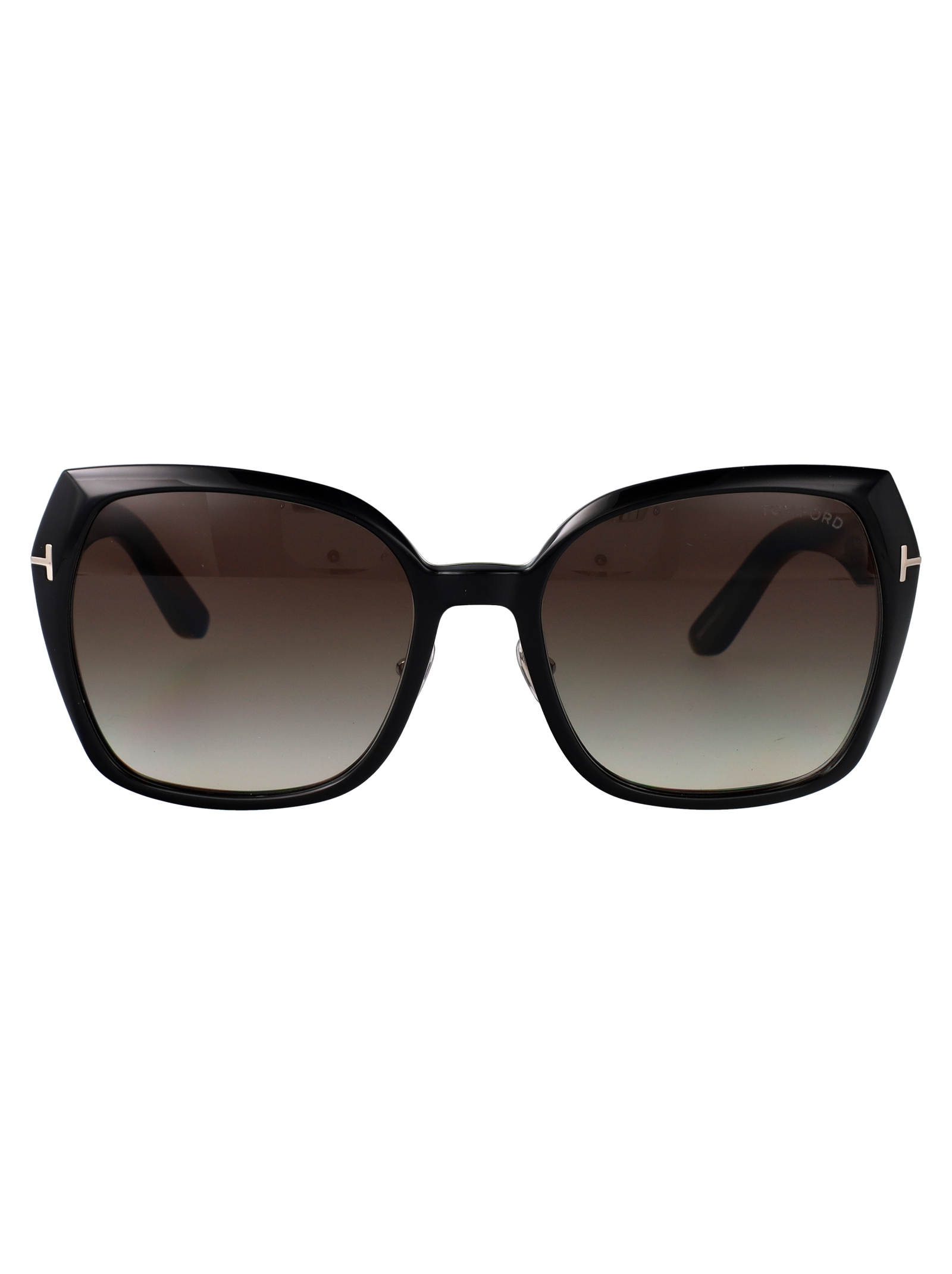 Tom Ford Women's Nero Lucido / Fumo Grad Plum Injected Sunglasses