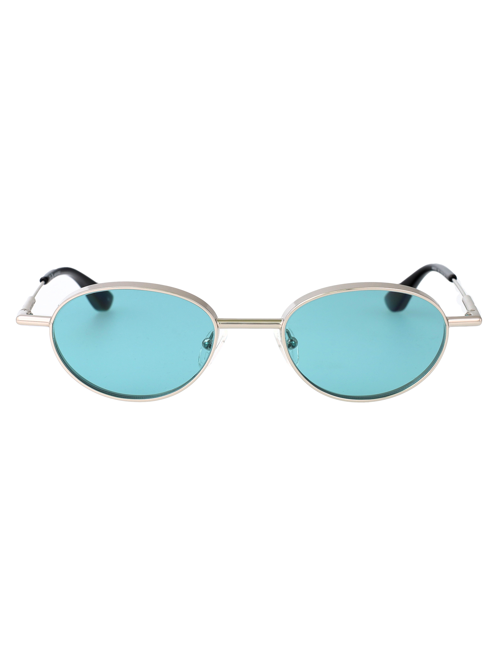 Alexander Mcqueen Unisex Silver-Silver-Green Am0523s Metal Sunglasses
