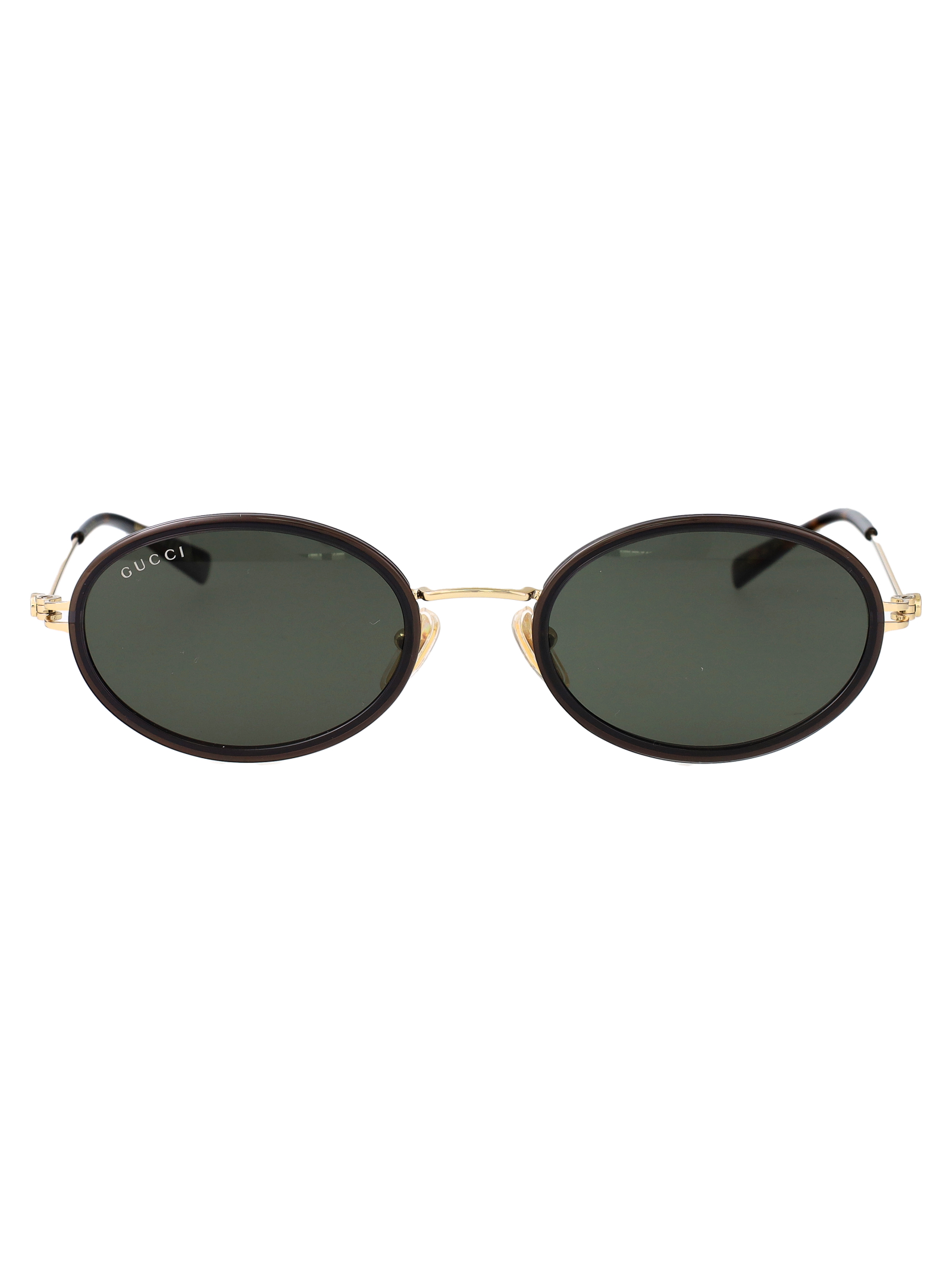 Gucci Women's Grey-Gold-Grey Gg1980s Injected Sunglasses