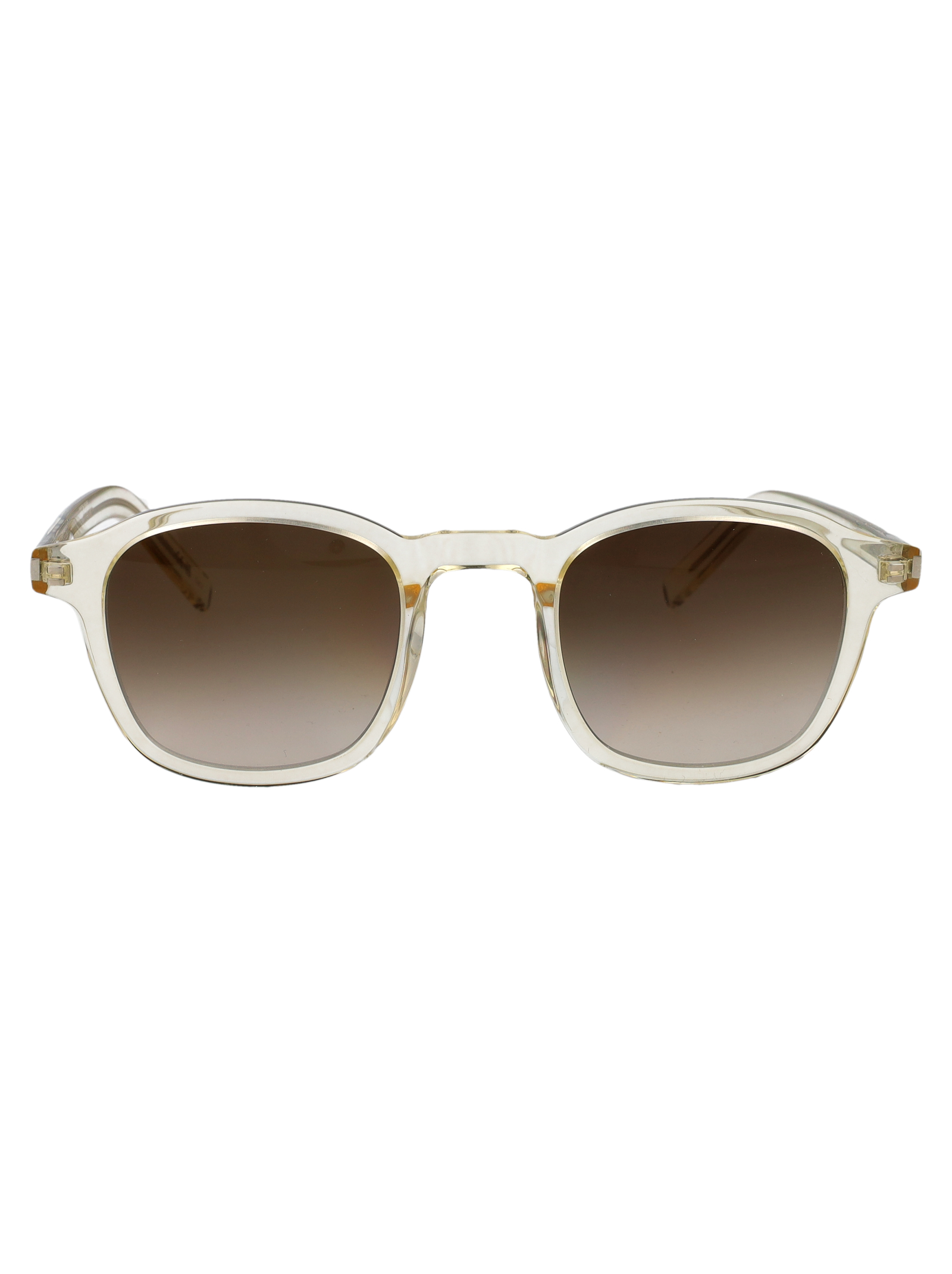 Saint Laurent Men's 007 Brown Brown Gold Sl 549 Slim 007 Brown Gold Acetate Sunglasses