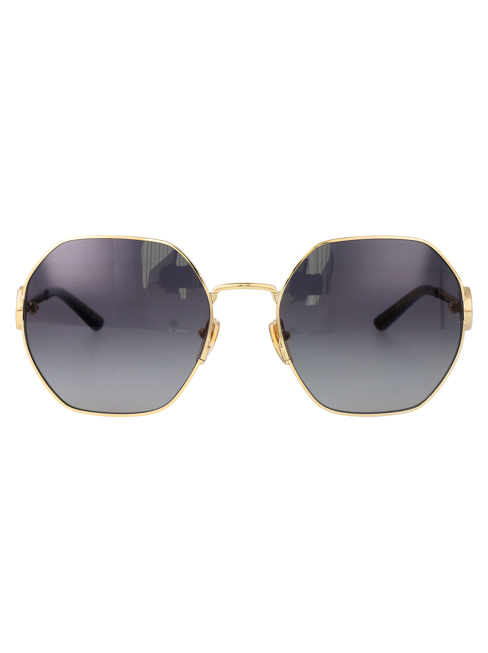 Gucci Gg2046s 001 Gold-gold-grey Metal Sunglasses - Women