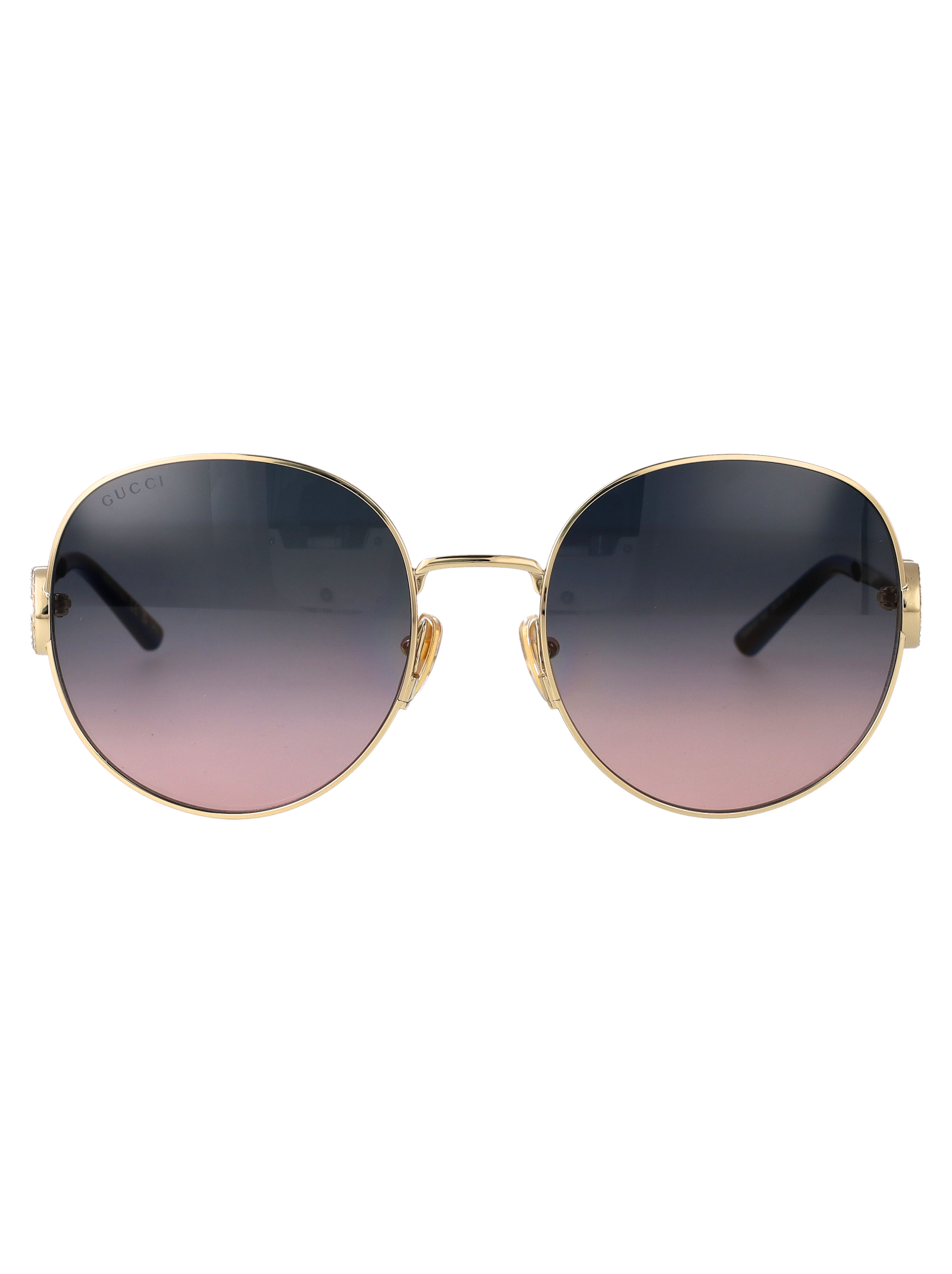 Gucci Gg2047s 002 Gold-gold-grey Metal Sunglasses - Women