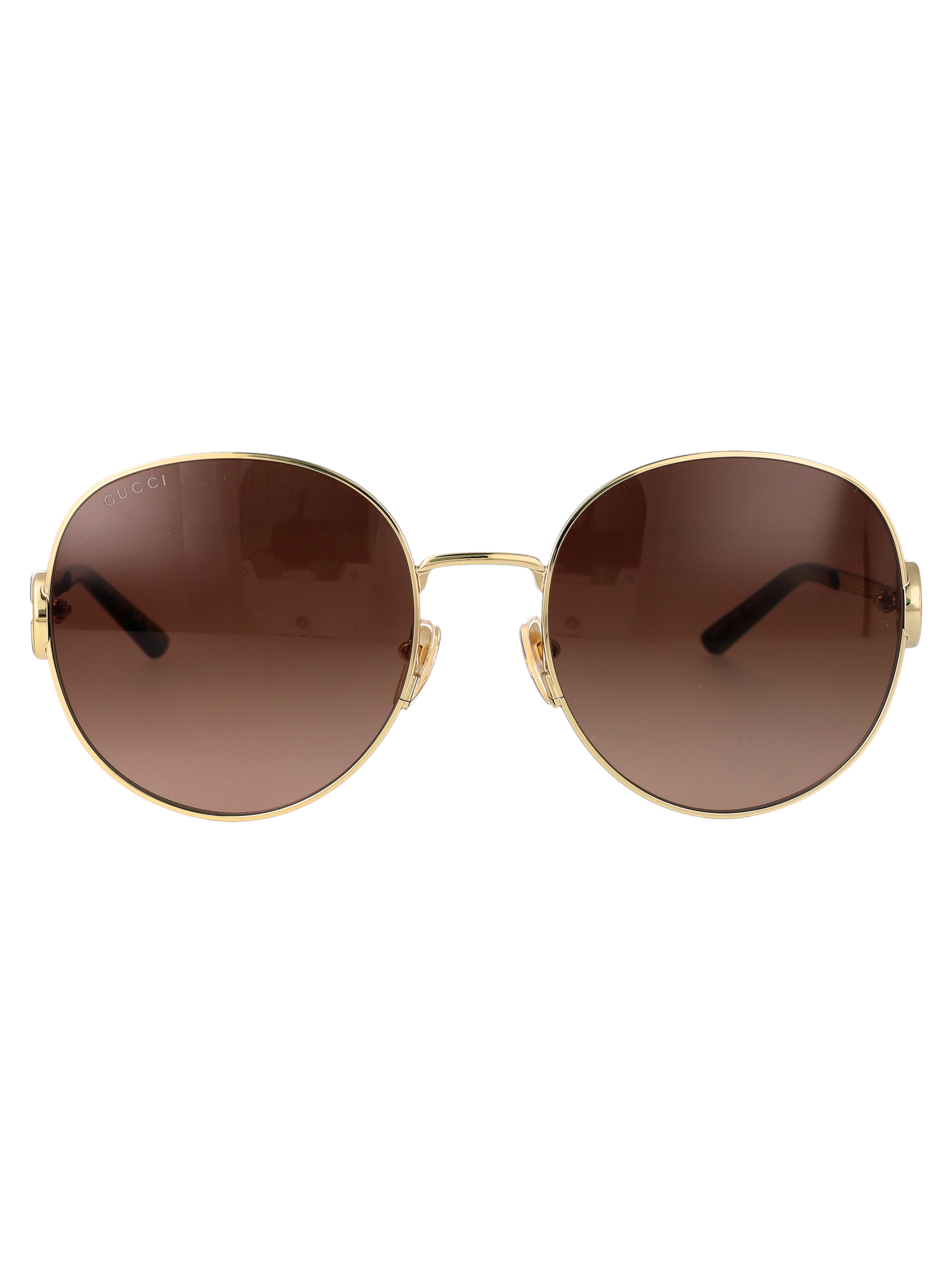 Gucci Gg2047s 003 Gold-gold-brown Metal Sunglasses - Women