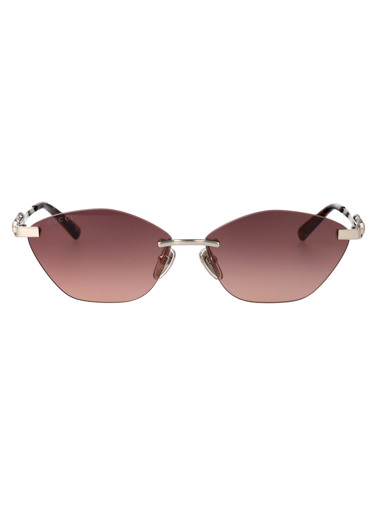 Gucci Gg2050s 003 Silver-red-red Metal Sunglasses - Women