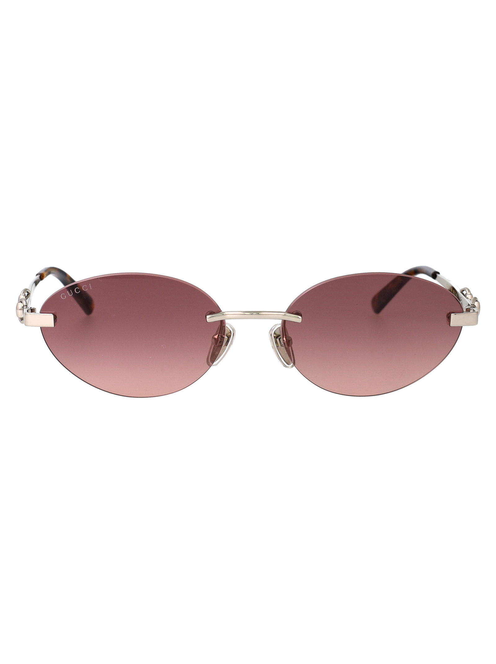 Gucci Gg2051s 003 Silver-red-red Metal Sunglasses - Women