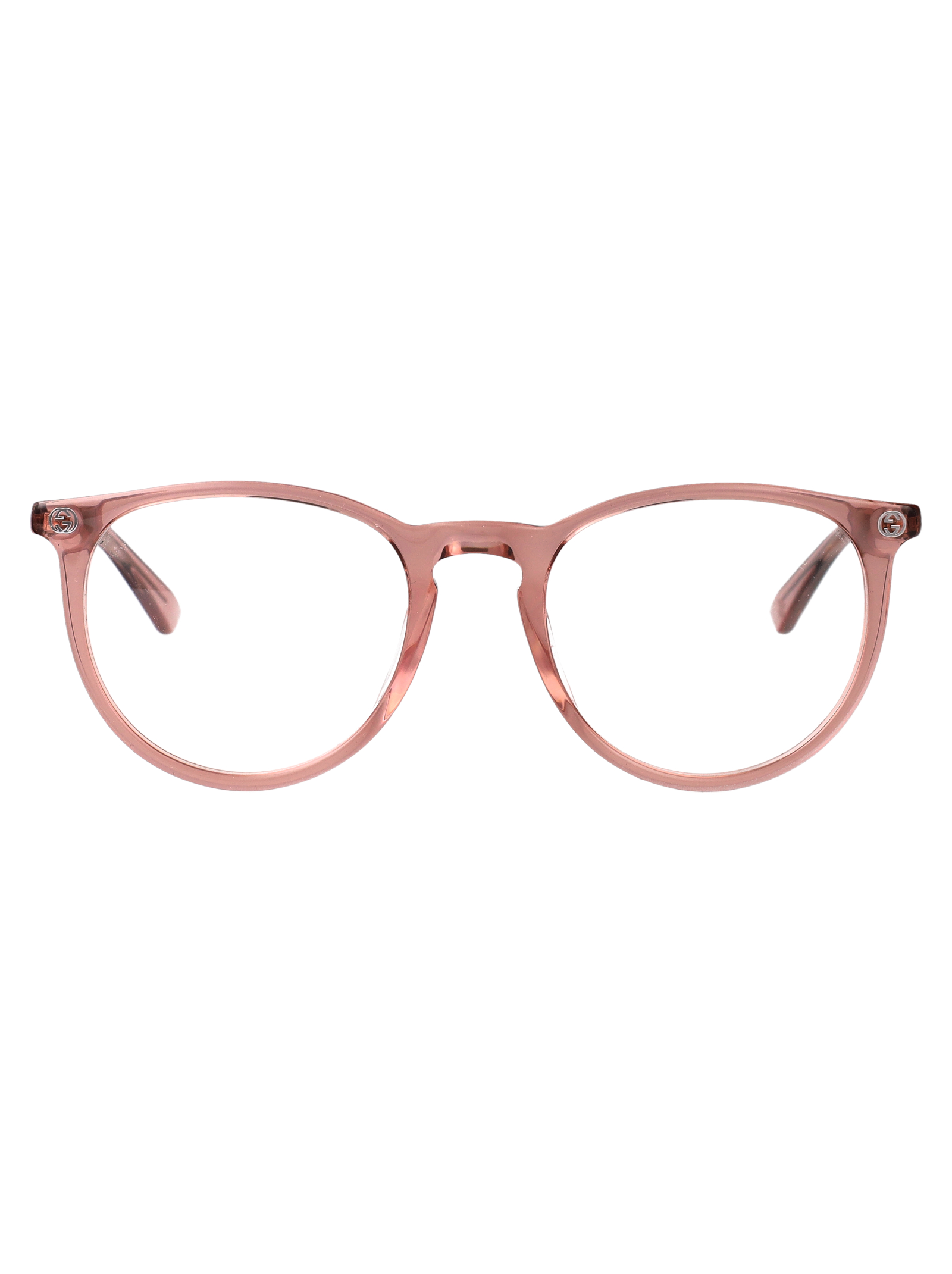 Gucci Gg0027o 019 Pink-pink-transparent Acetate Optical - Women