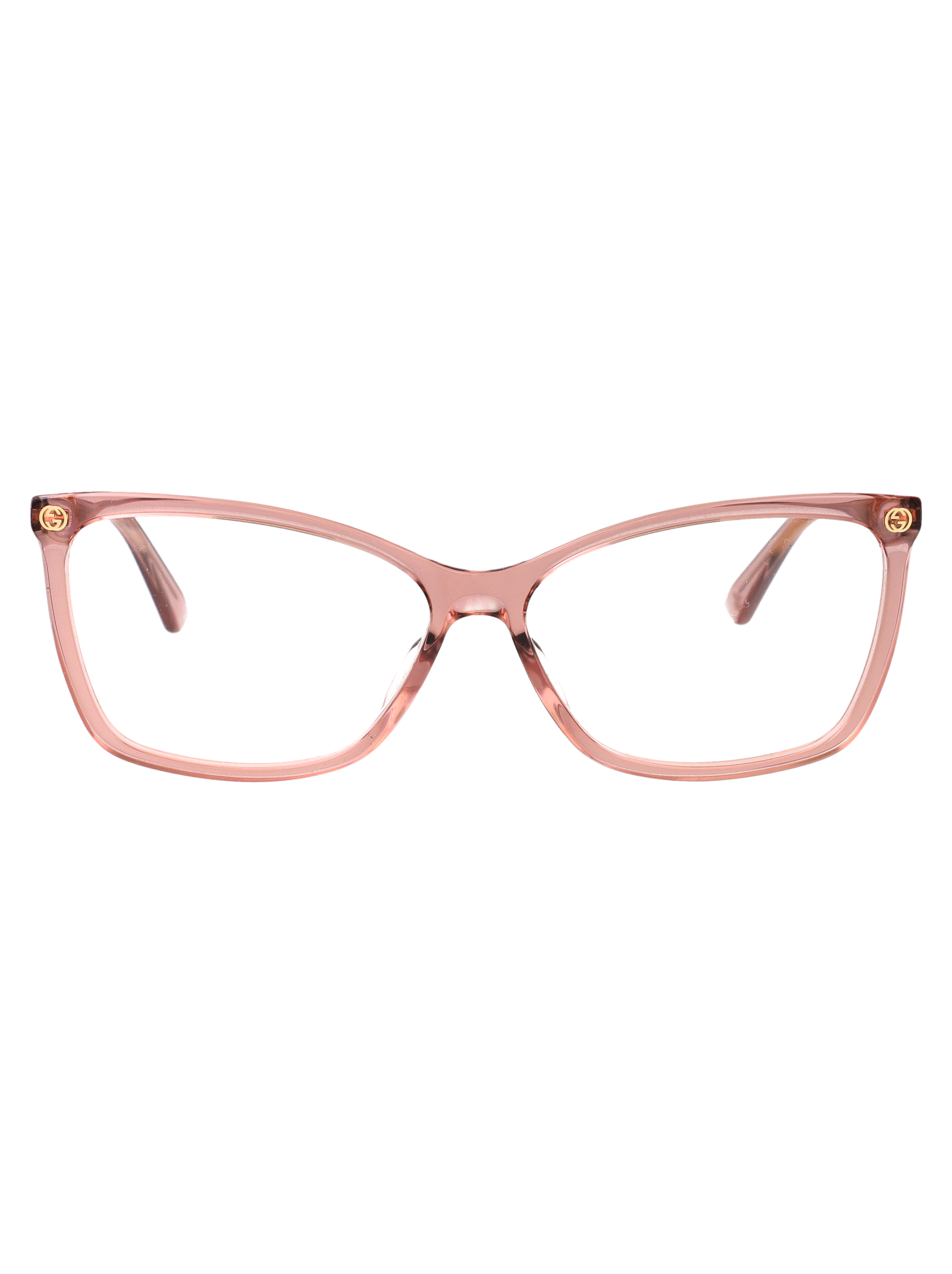 Gucci Gg0025o 023 Pink-pink-transparent Acetate Optical - Women