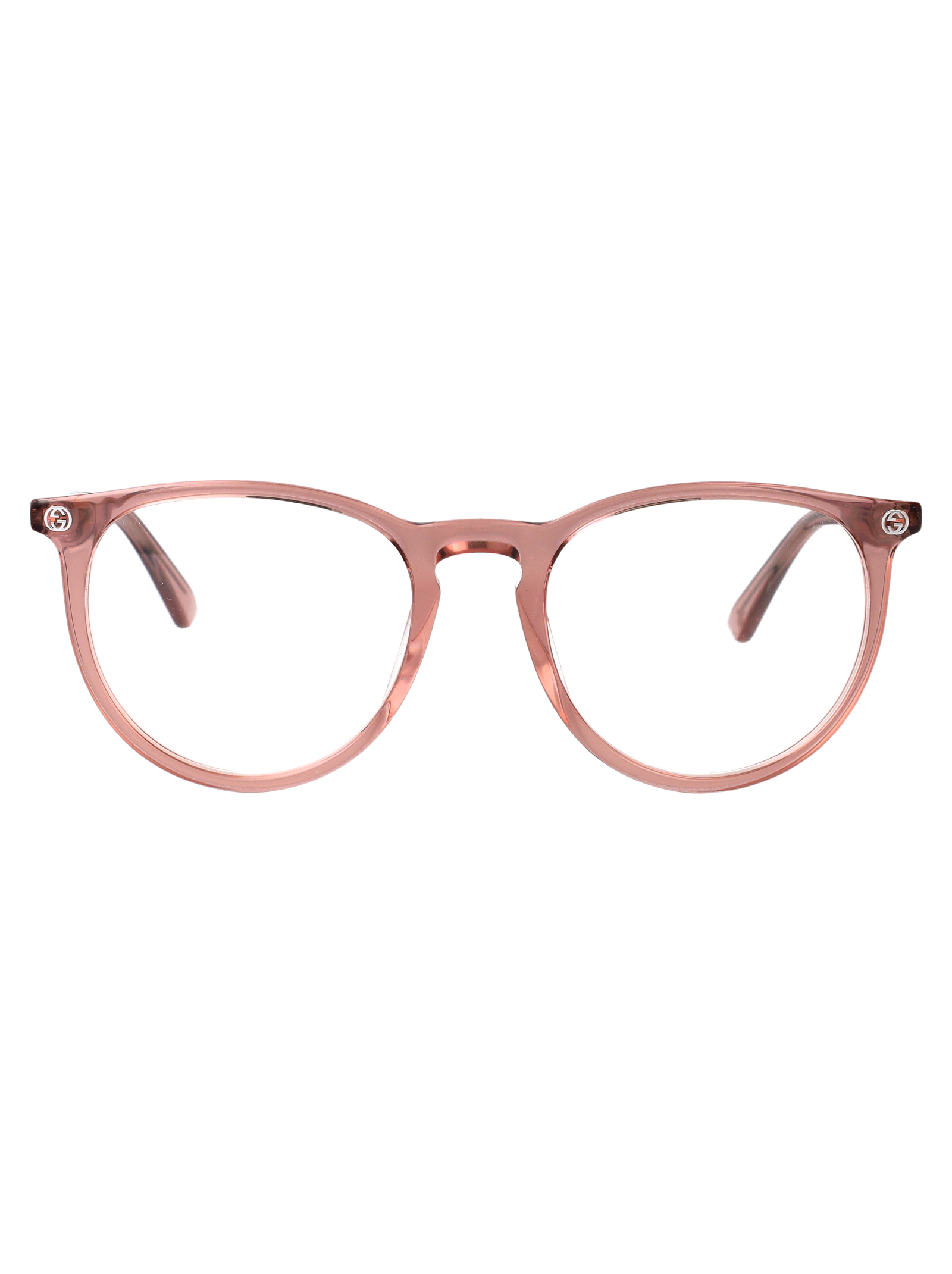 Gucci Gg0027o 022 Pink-pink-transparent Acetate Optical - Women